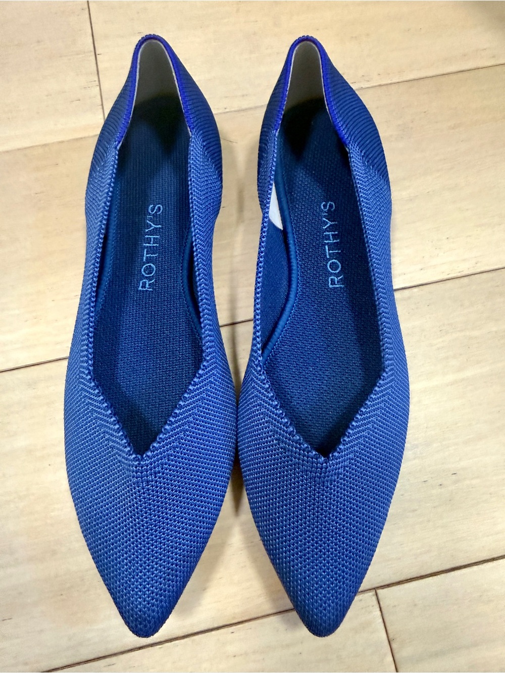 Rothy's Women's Pointed Knit Flats - Royal Blue